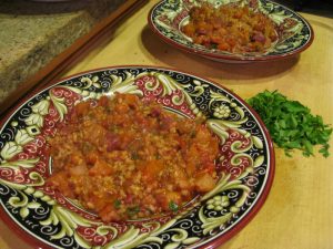 Savory Jambalaya with garden grown root veggies