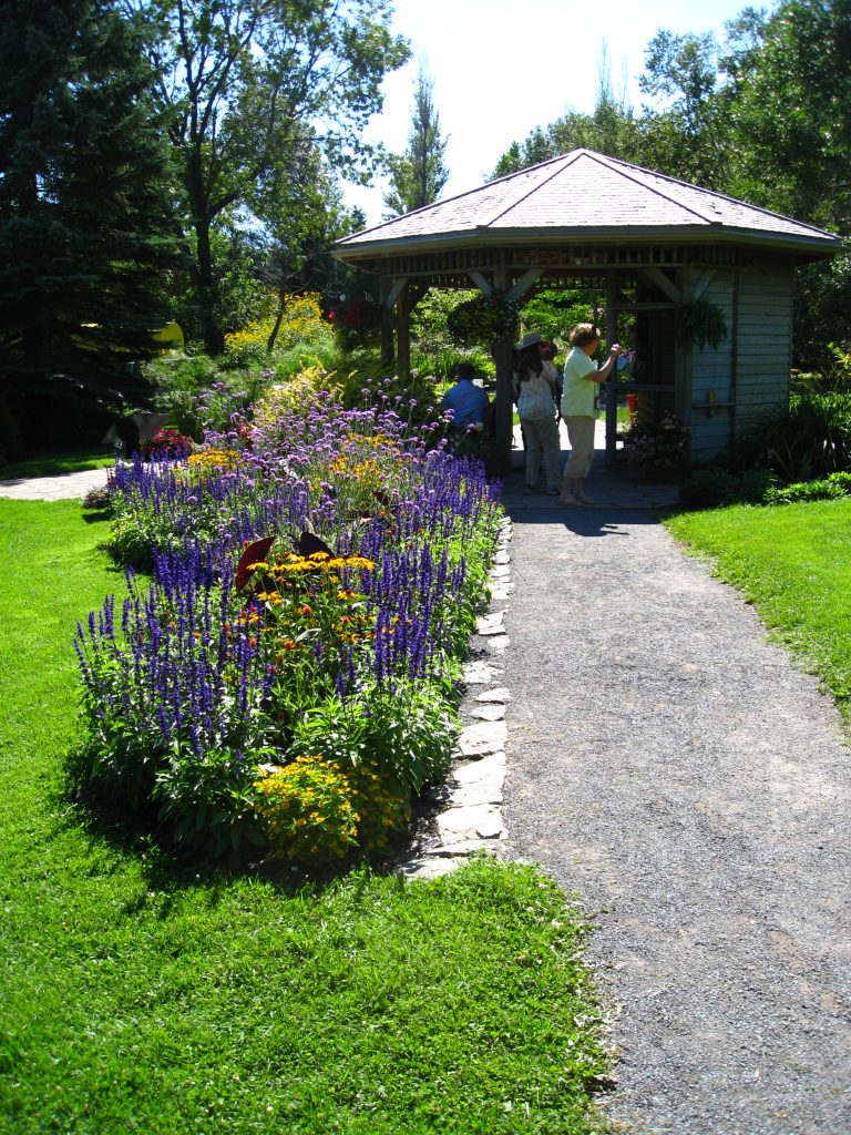 The Botanical Garden entrance greets you with color.