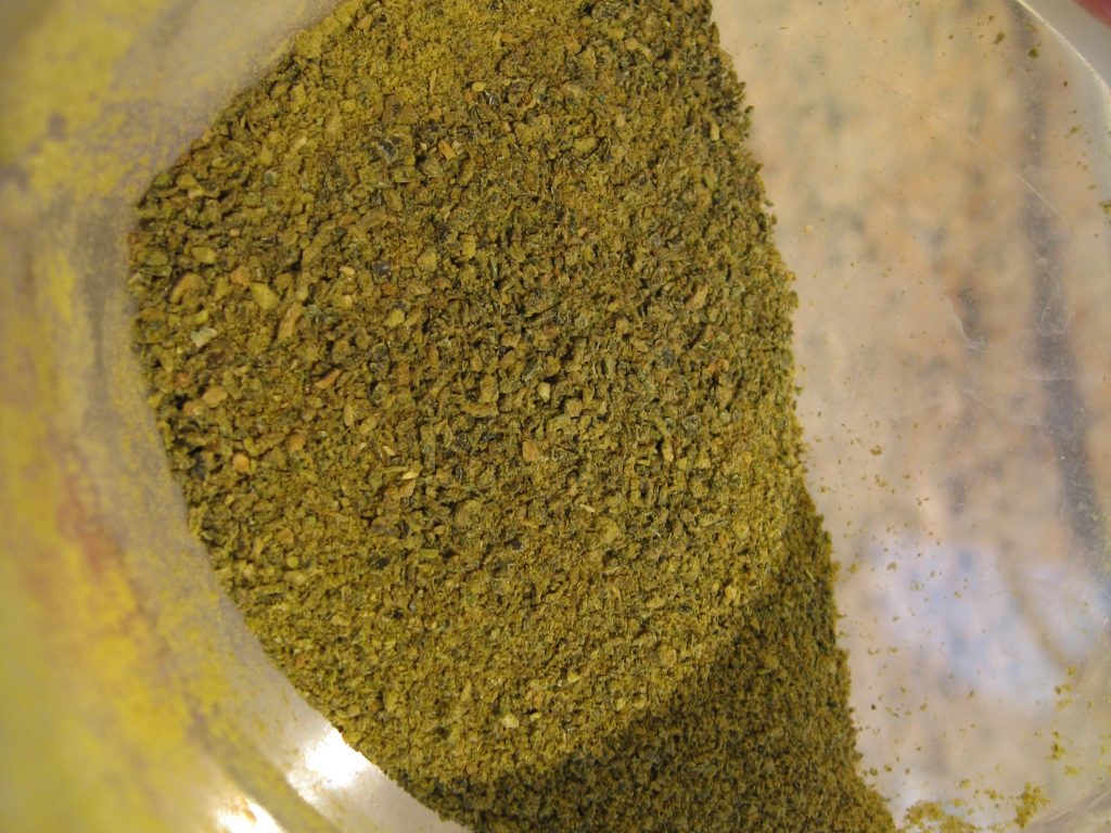 Ground poblanos = ancho chile powder