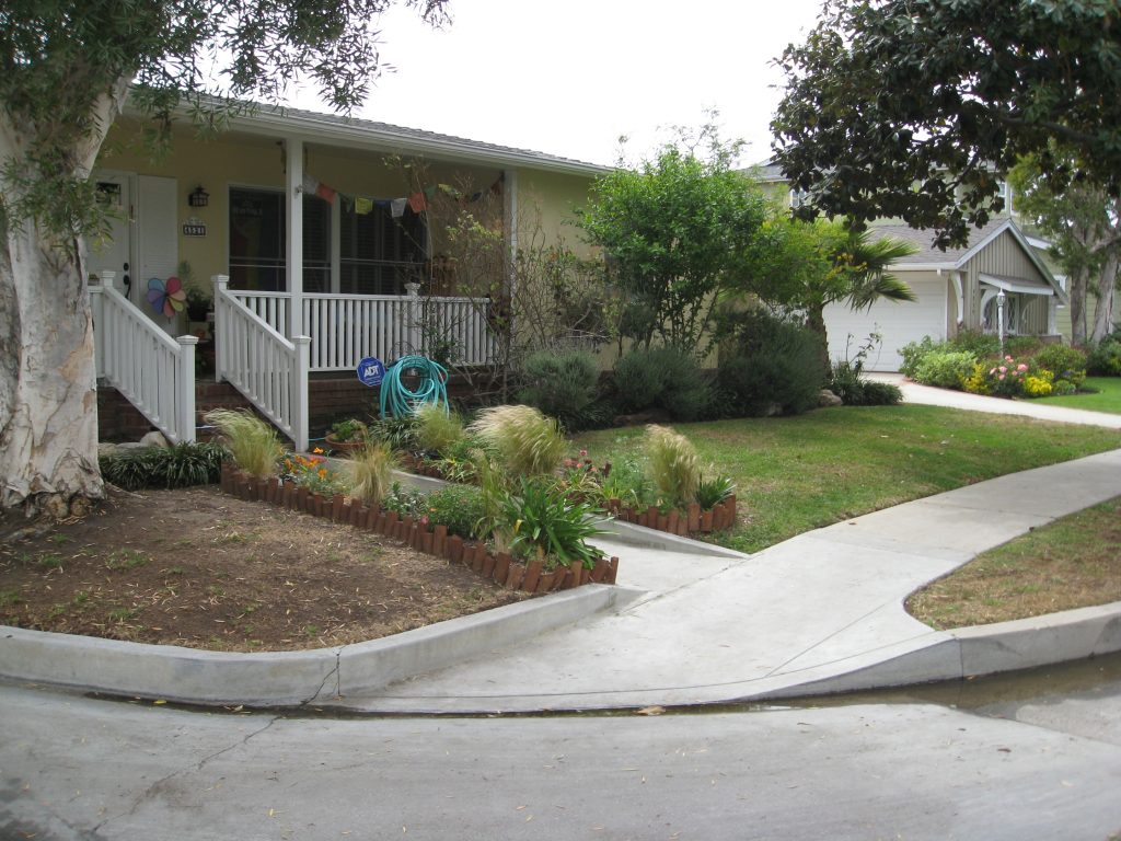 Unwanted lawn and overgrown plants invited a change.