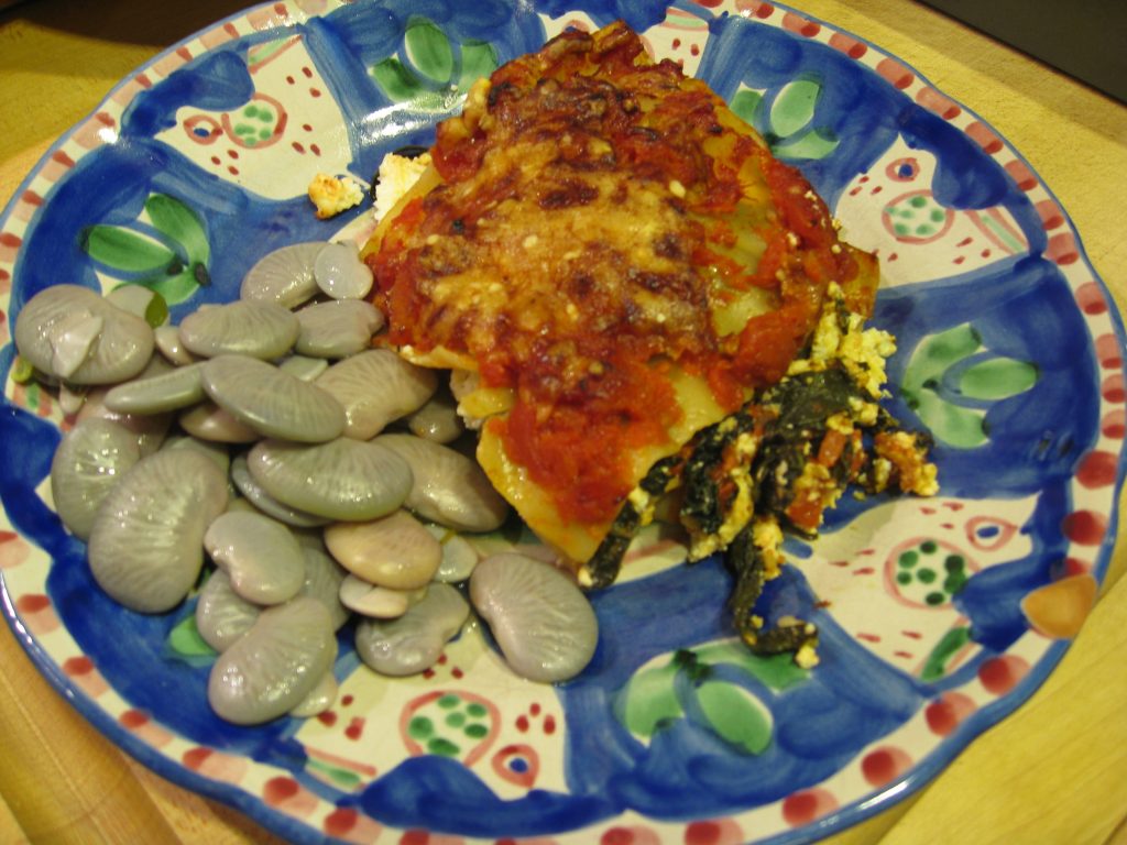 We served our fresh Christmas Lima Beans with Kale Diavolo