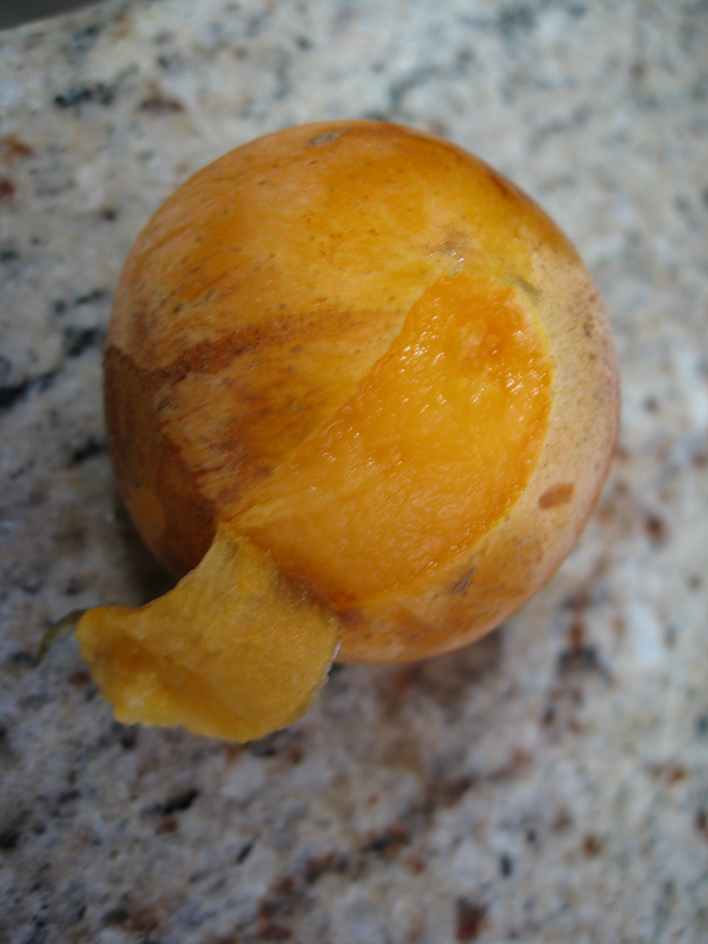 Some eat loquats without peeling them, but they're best peeled. 
