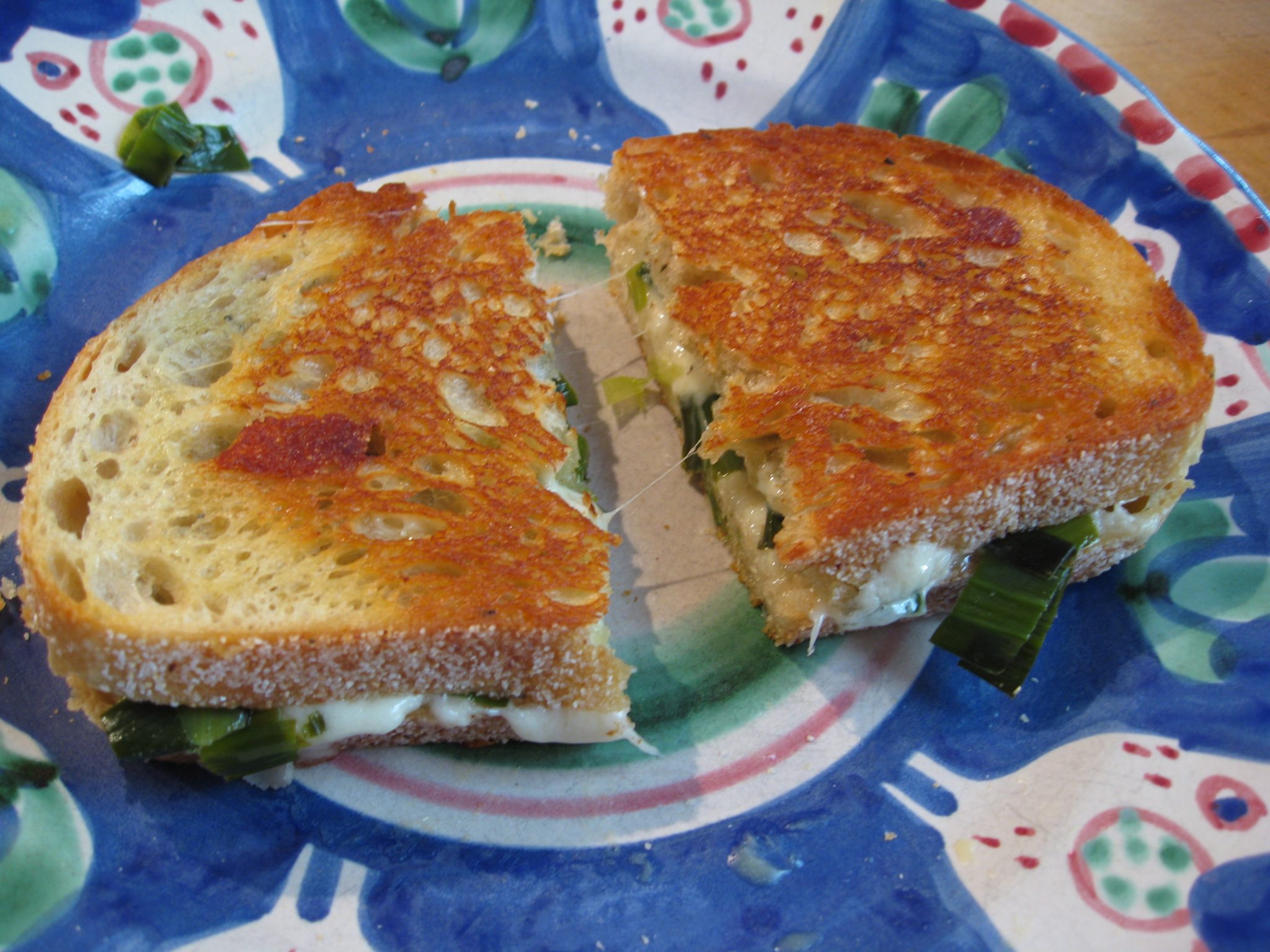Recipe Provolone & Leek Grilled Cheese Sandwich Gardenerd