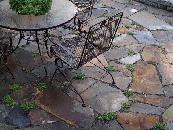 Beautiful Flagstone Ground Cover, How To Fill Gaps In Flagstone Patio