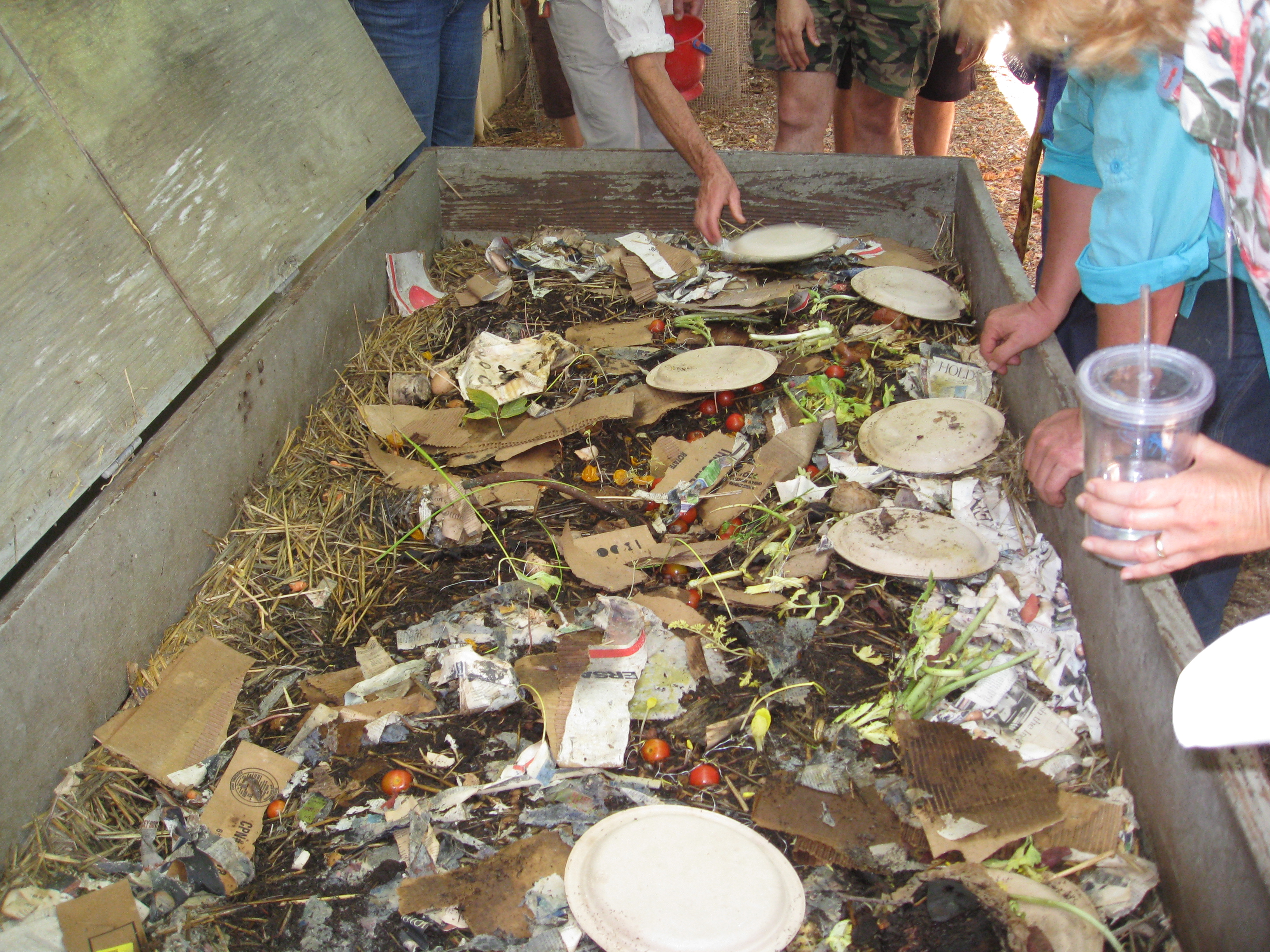 Giant worm bin at the school where class was held.