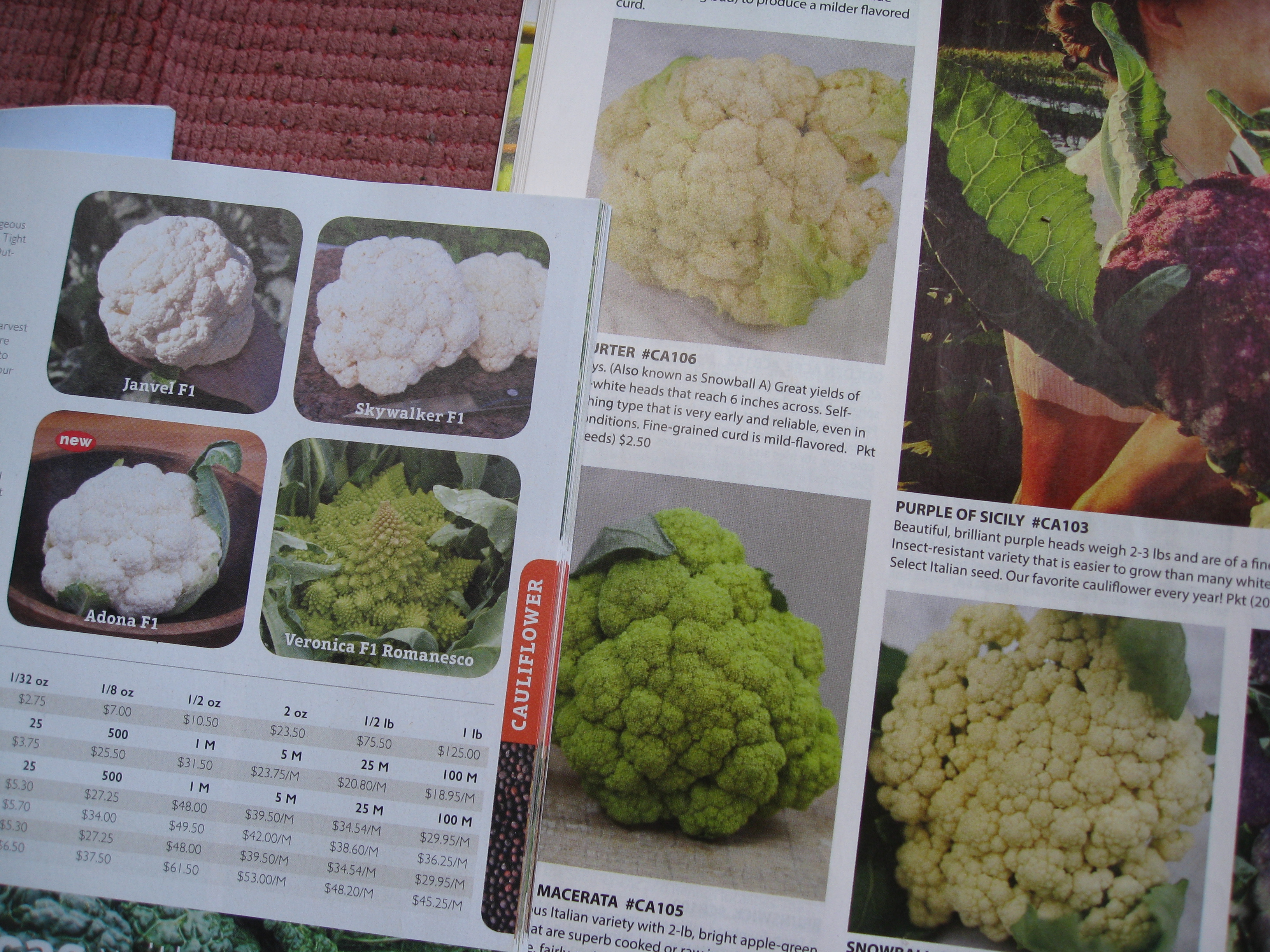Many varieties of cauliflower exist. Experimentation is the key to success.