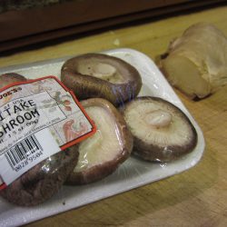 Shiitake mushrooms add umami to the dish.