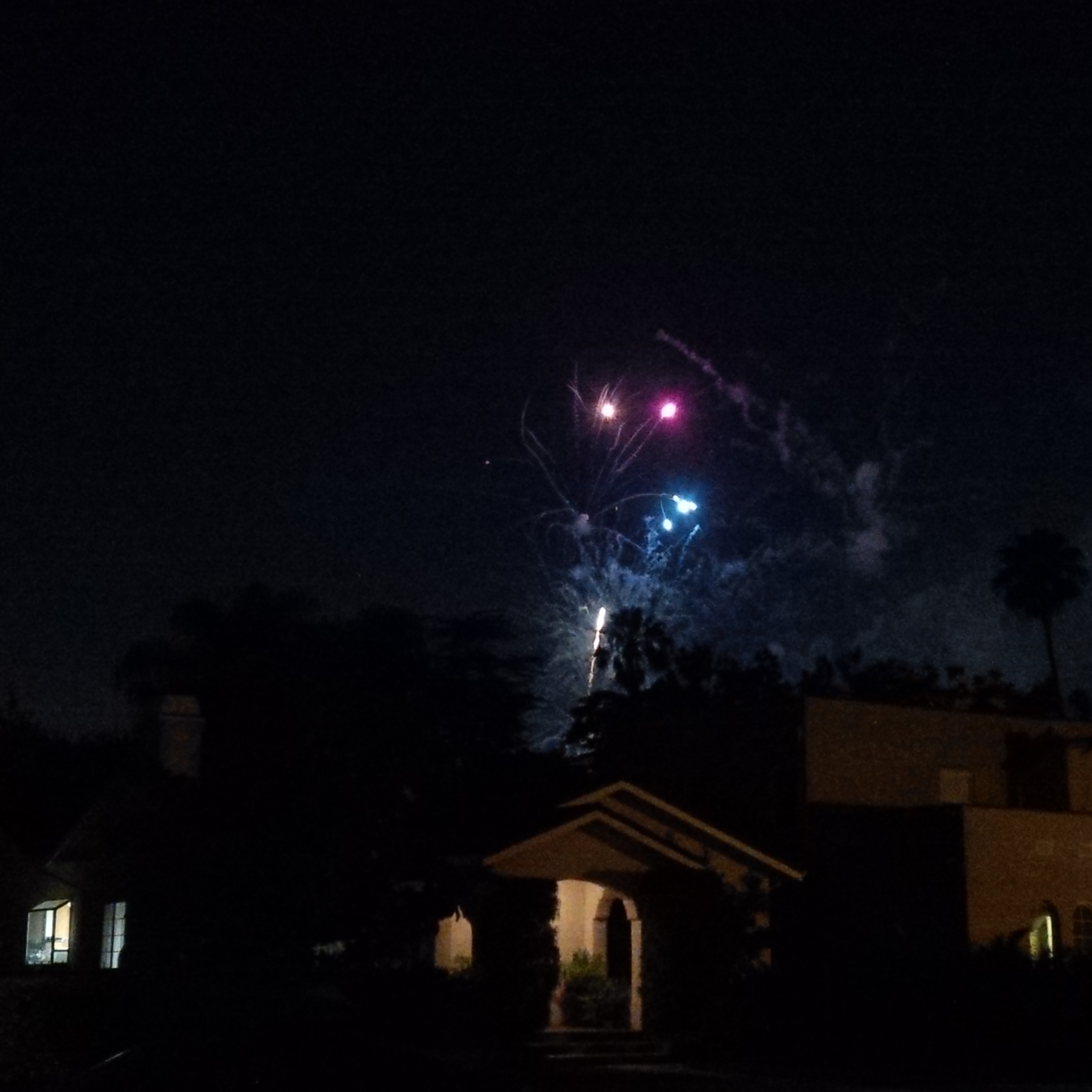 Fireworks over Los Angeles
