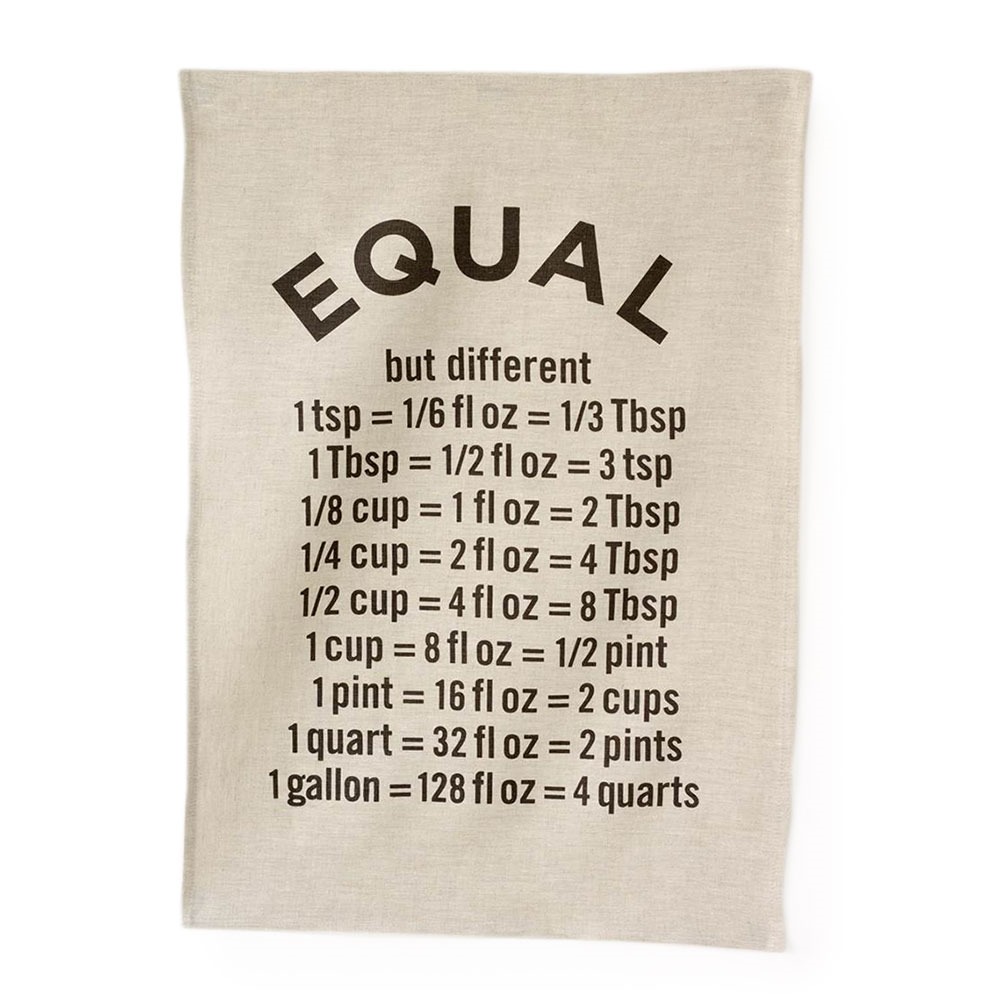 We can't resist a good tea towel, especially one that is informative.