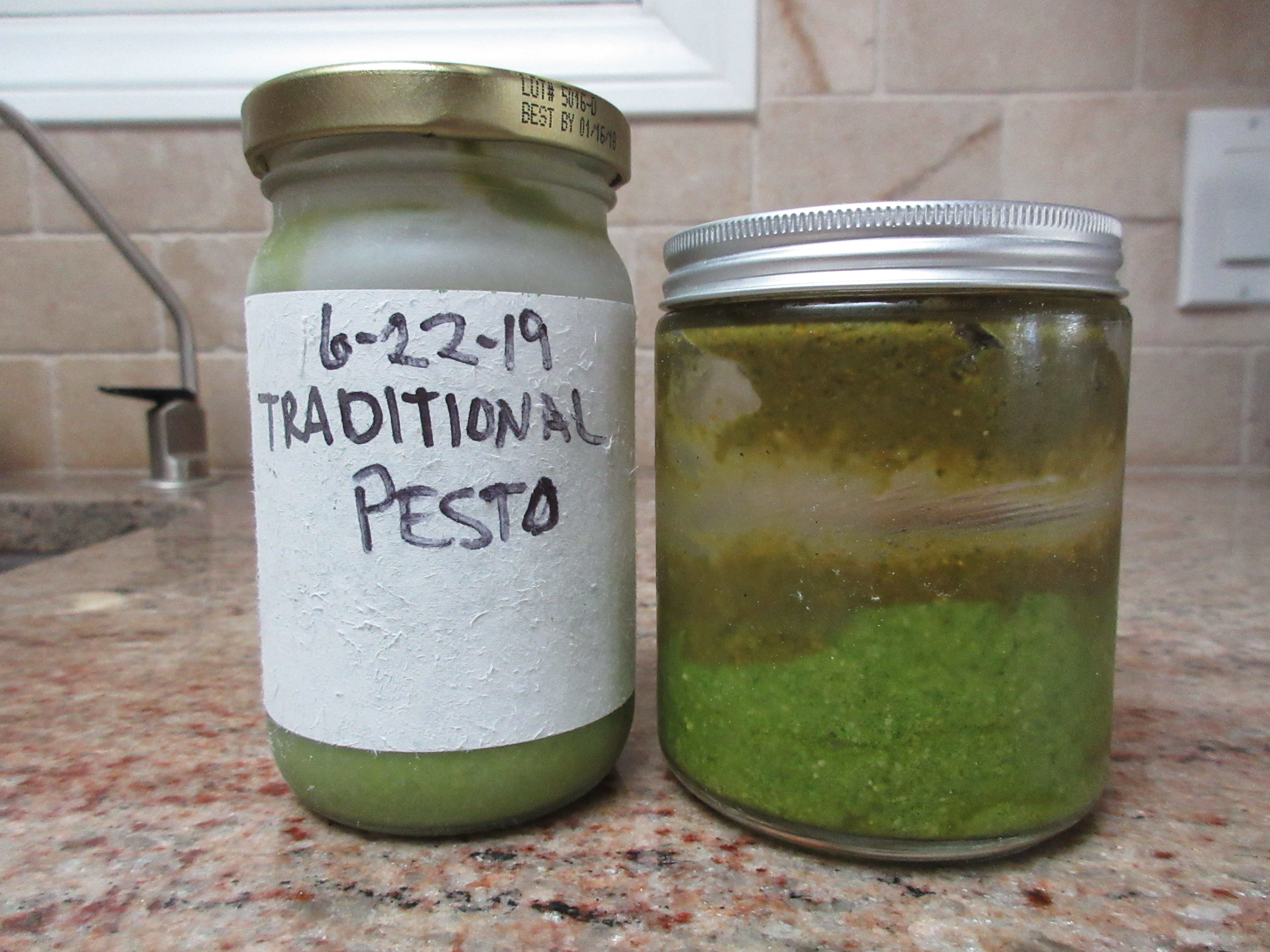 Home made basil pesto