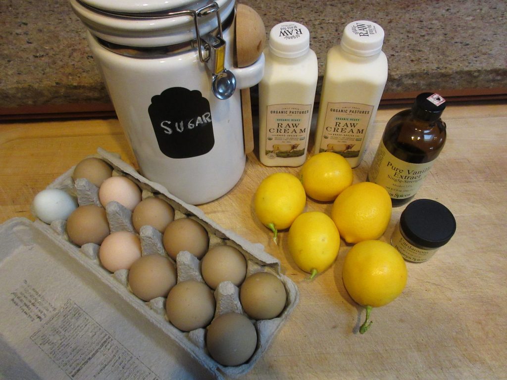 Lemon Cardamom Ice Cream Ingredients