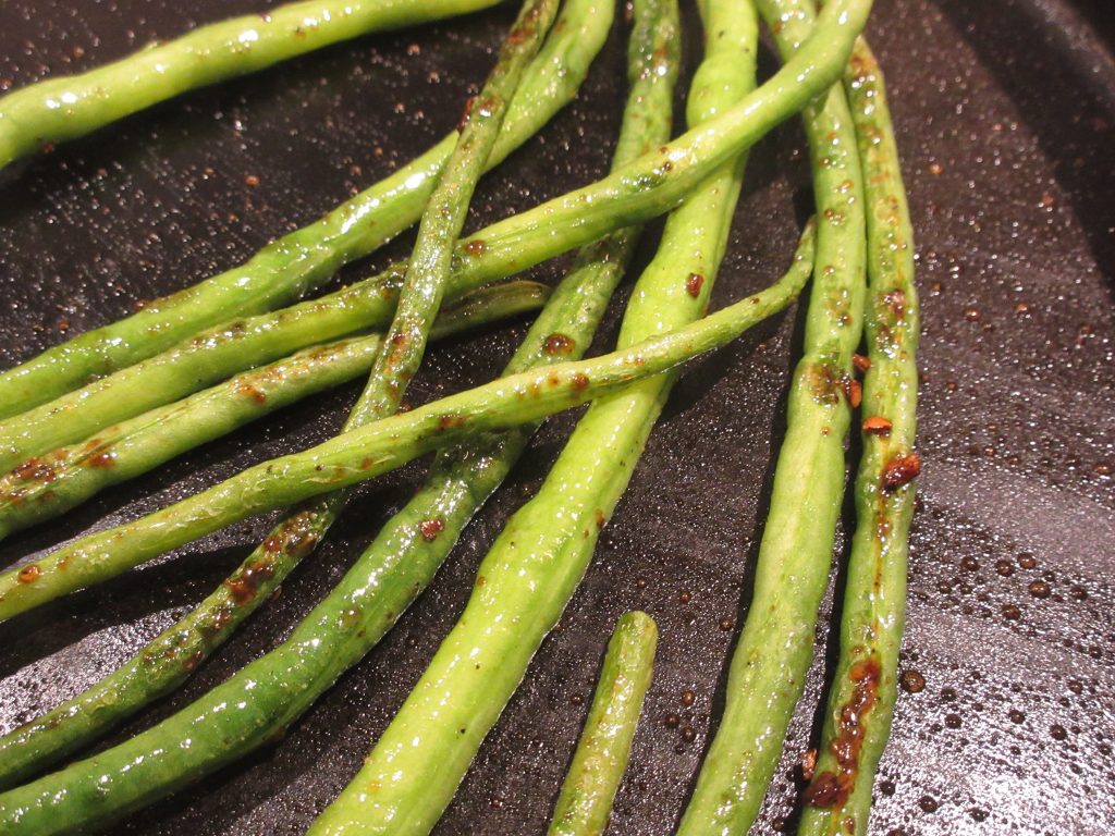 Yard long beans glazed