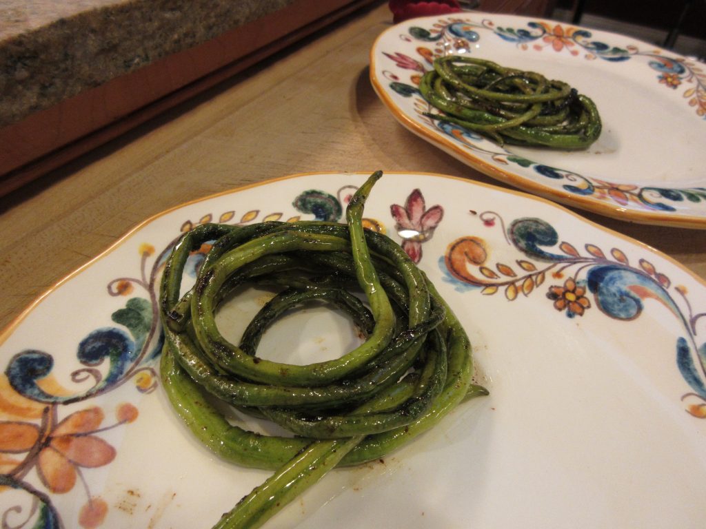 Yard long beans served