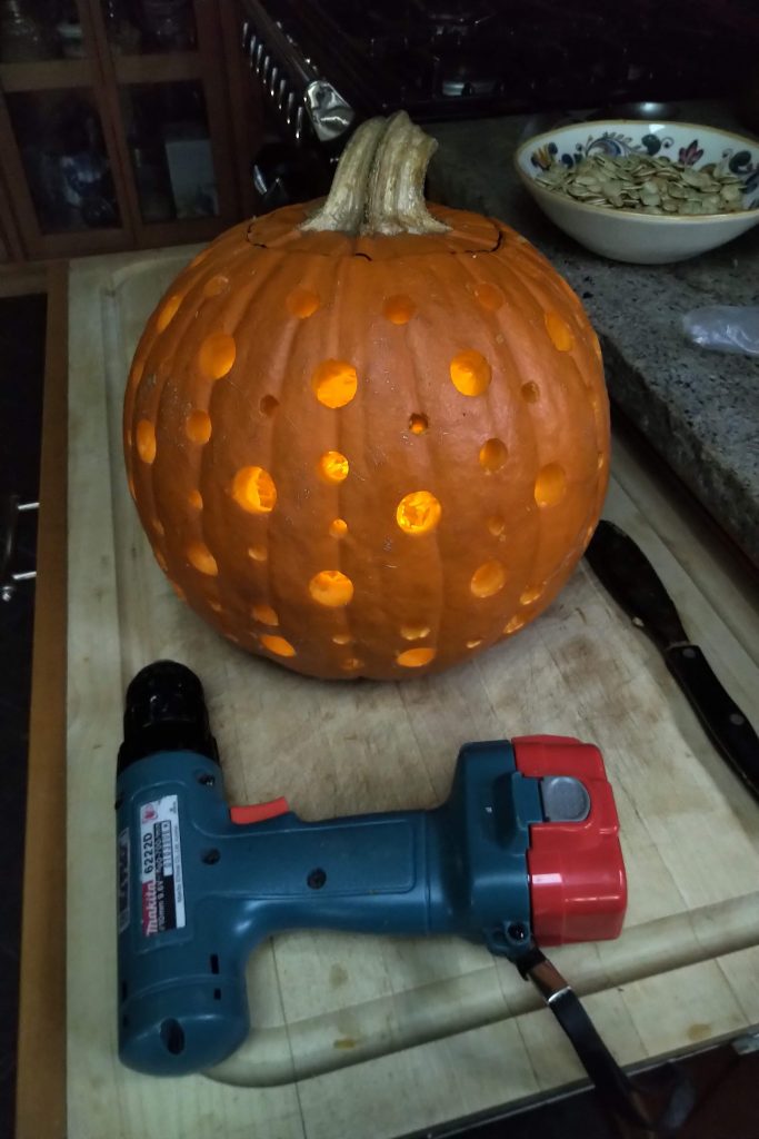 False Fall pumpkin carving
