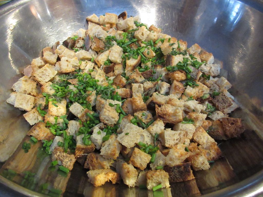 sourdough bread and herbs