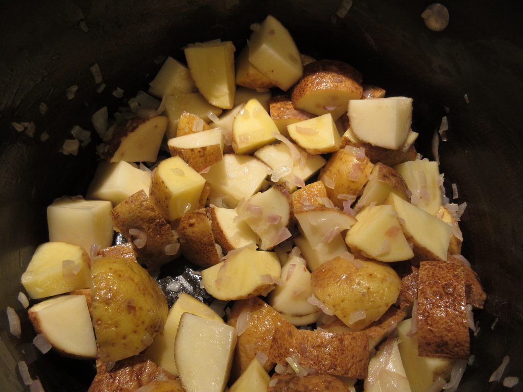 potatoes and shallots