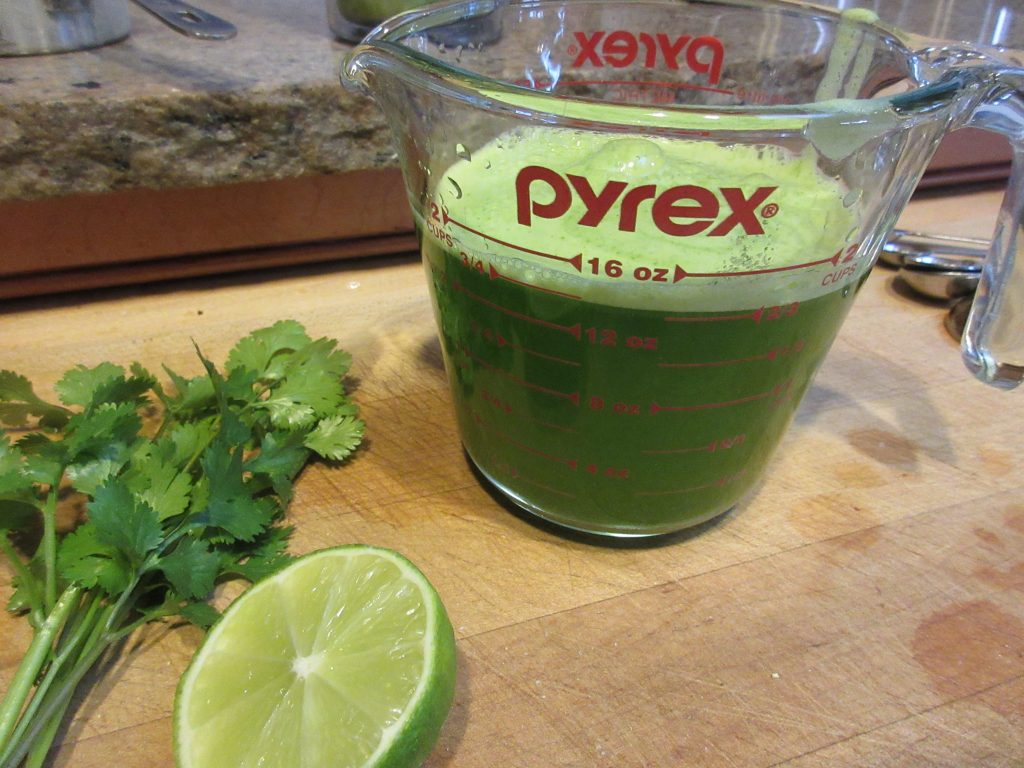 pureed cilantro lime juice