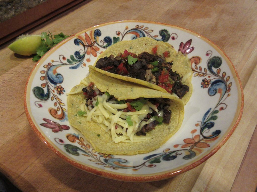 Potato mushroom tacos