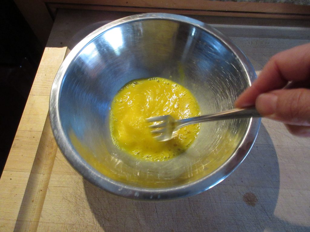 chocolate chip pan cookie egg mixed