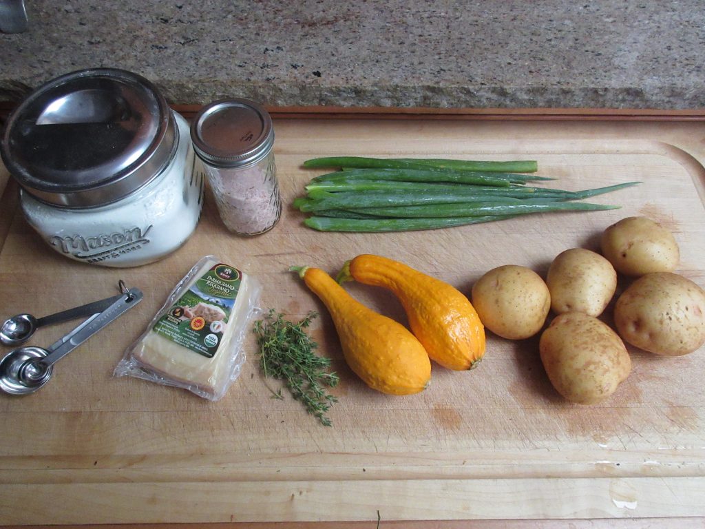 Summer squash torte ingredients