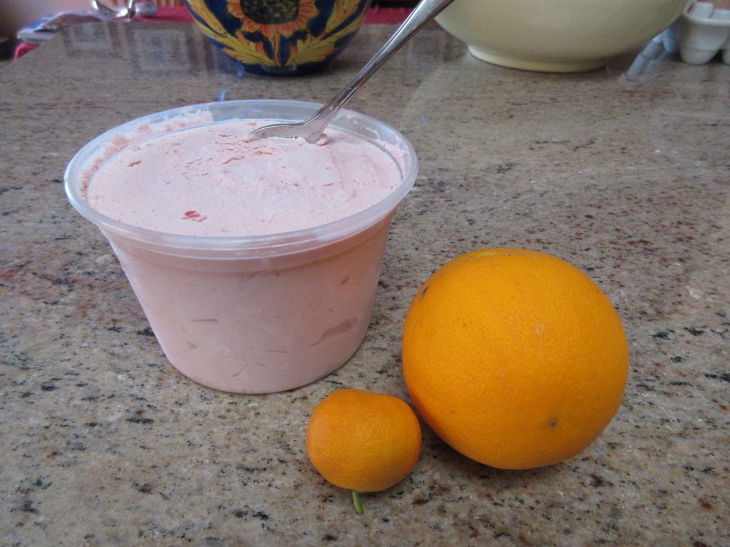 Blood orange ice cream